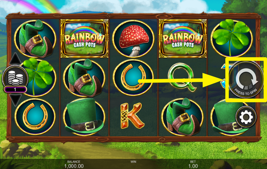 Rainbow Cash Pots SPIN FOR SUCCESS!