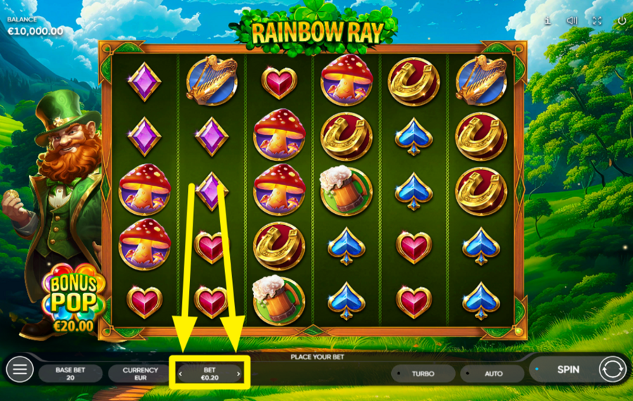 Rainbow Ray ИЗМЕНИТЕ СВОЮ СТАВКУ.