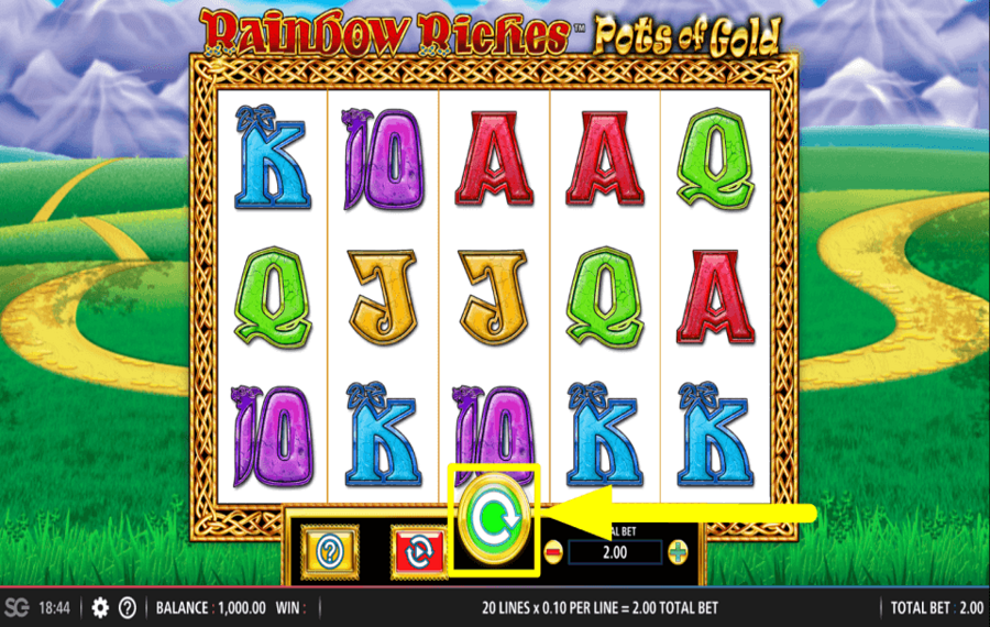 Rainbow Riches Pots of Gold SPIN THE REELS TO WIN.