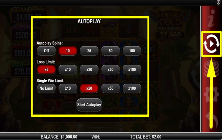 Ramesses Gold 10K Ways НАСЛАЖДАЙТЕСЬ АВТОВОСПРОИЗВЕДЕНИЕМ.