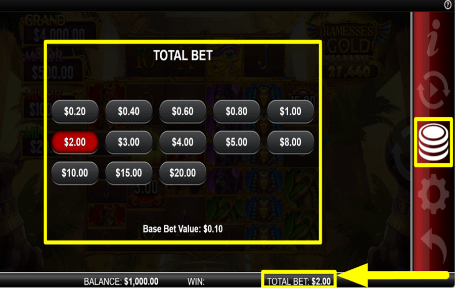 Ramesses Gold 10K Ways ОПРЕДЕЛИТЕ СТАВКУ.