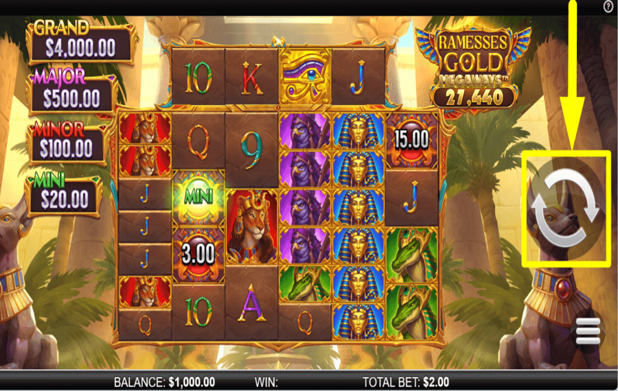 Ramesses Gold 10K Ways ОТПРАВЛЯЙТЕСЬ НА ПРОГУЛКУ.