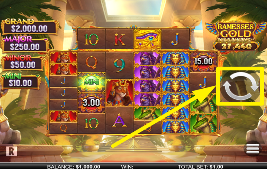 Ramesses Gold Megaways SPIN THE REELS.