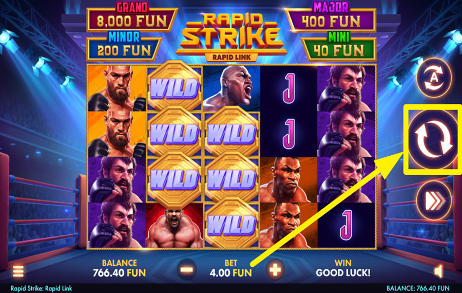Rapid Strike Rapid Link スピンして賞品をゲット！