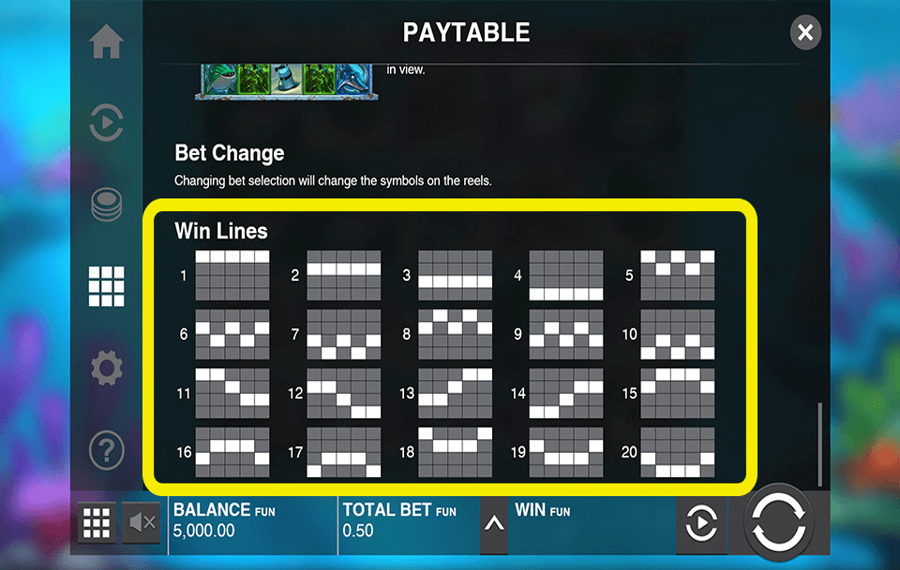 Razor Shark Choose the paylines.