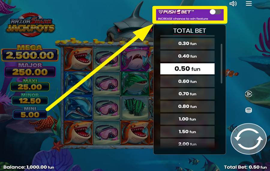 Razor Shark Jackpots ACTIVA LA APUESTA DE EMPUJE.