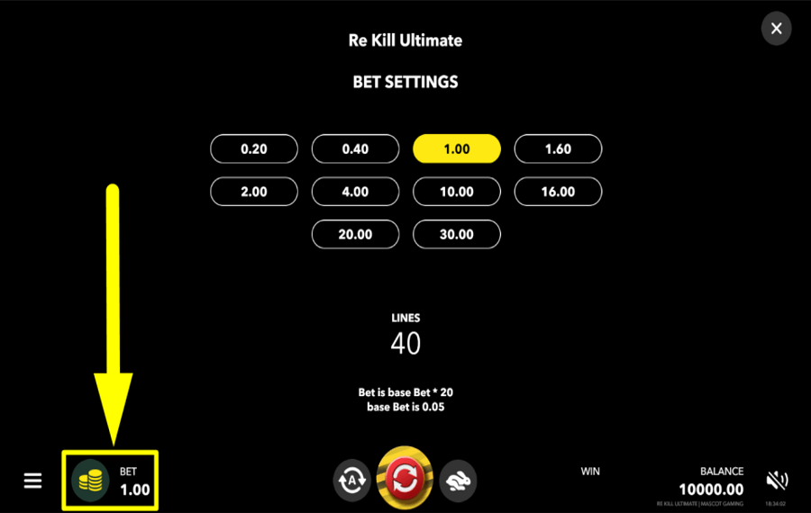 Re Kill Ultimate ASSIGN A BET VALUE.