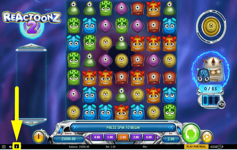 Reactoonz 2 KONTROLLIEREN SIE DIE SPIELGESCHWINDIGKEIT.