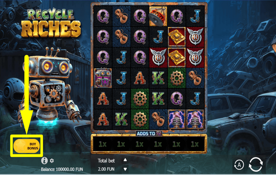 Recycle Riches ПОЛУЧИТЕ БОНУСЫ.