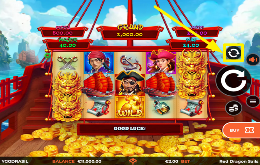 Red Dragon Sails UTILIZZA LA FUNZIONE DI RIPRODUZIONE AUTOMATICA.