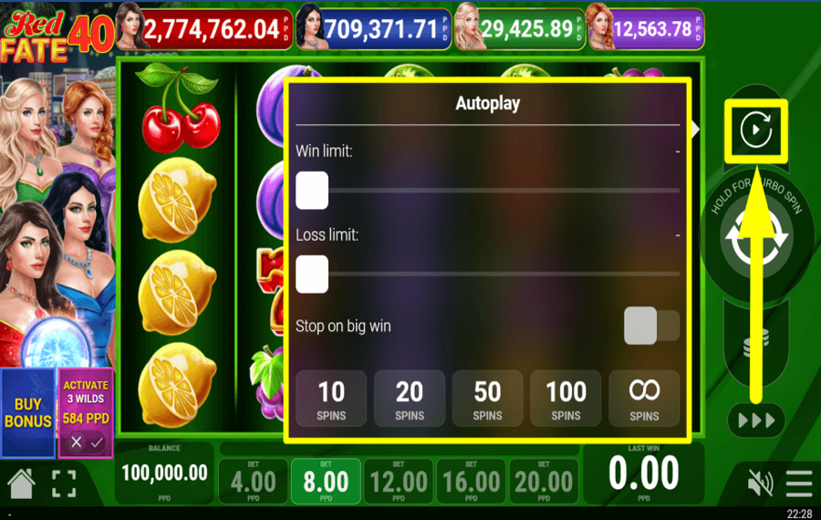 Red Fate 40 APPLIQUER LA LECTURE AUTOMATIQUE.