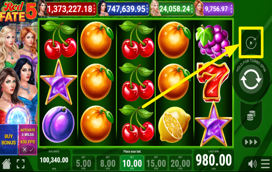 Red Fate 5 ACTIVER LA LECTURE AUTOMATIQUE.