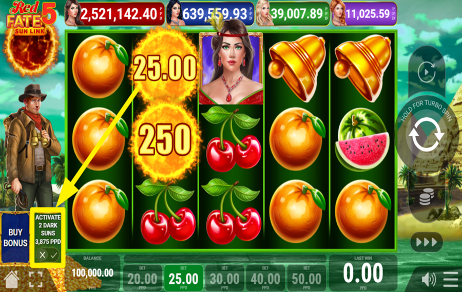 Red Fate 5 Sun Link OPTIONALEN BOOST EINSCHALTEN.