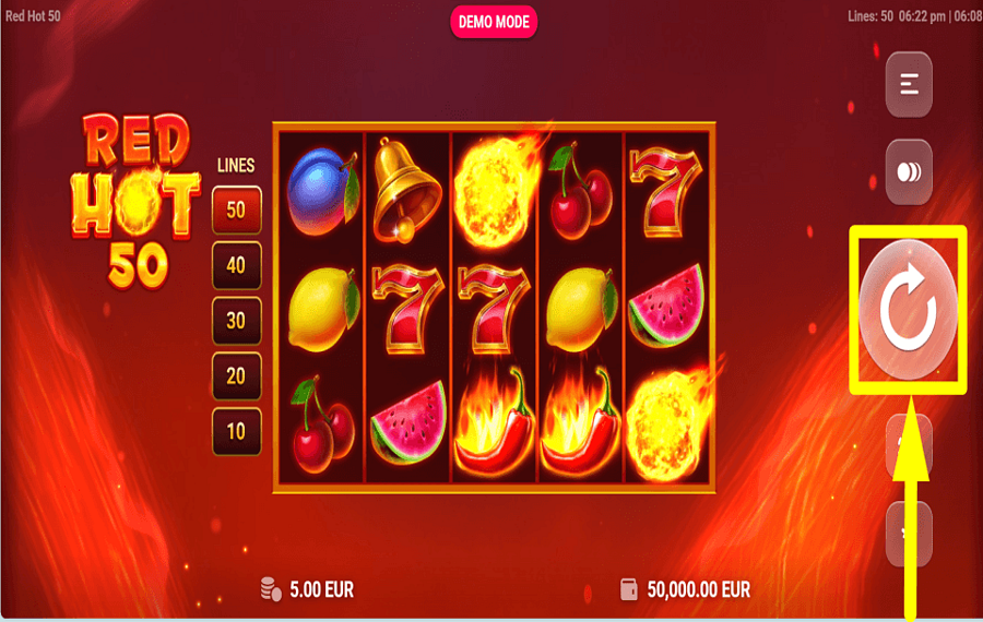 Red Hot 50 INIZIA A GIOCARE D'AZZARDO.