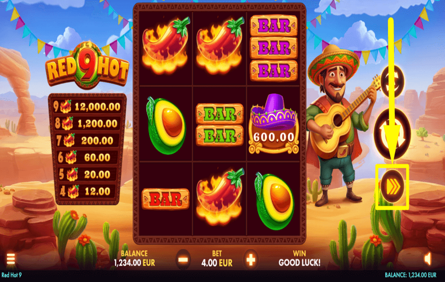 Red Hot 9 USE TURBO SPINS.