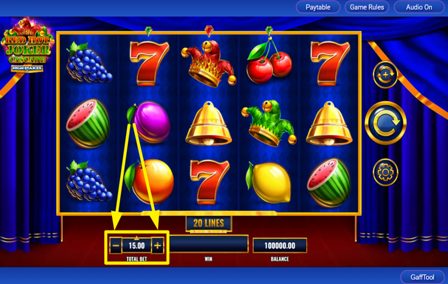 Red Hot Joker Cascade High Stakes ATTRIBUER UNE VALEUR DE PARI.