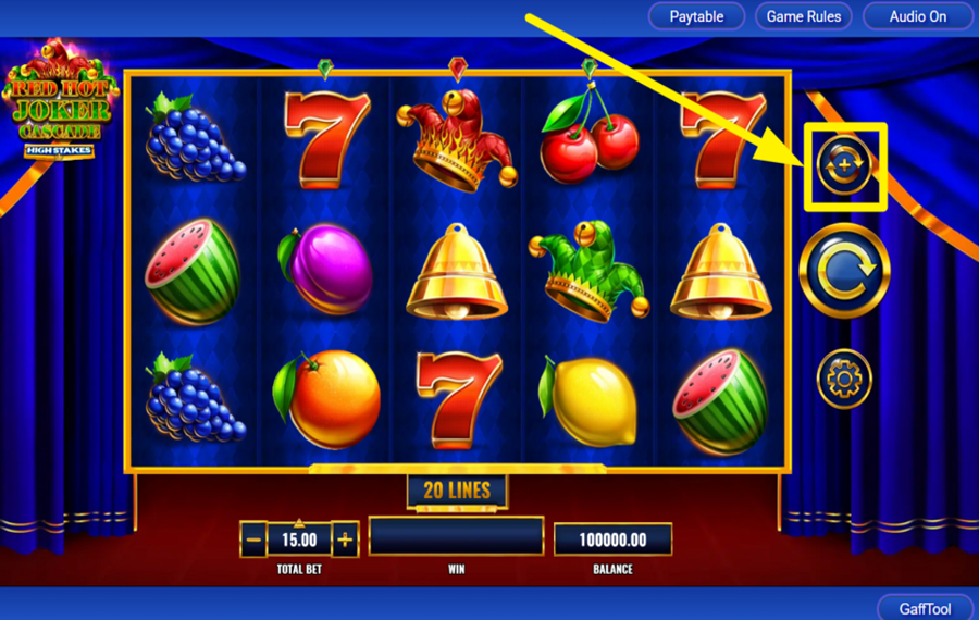 Red Hot Joker Cascade High Stakes DÉCLENCHER L'ESSORAGE AUTOMATIQUE.