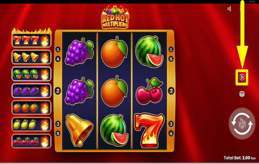 Red Hot Multipliers ATTIVA LA RIPRODUZIONE AUTOMATICA.