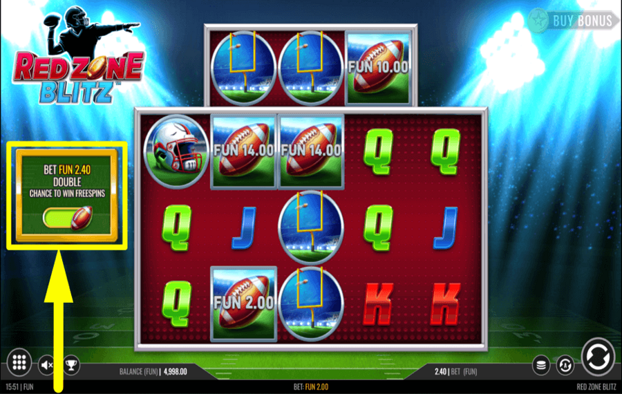 Red Zone Blitz PLEDGE AN ANTE BET.