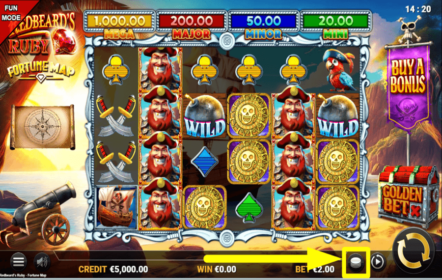 Redbeards Ruby Fortune Map CHOOSE THE WAGER.