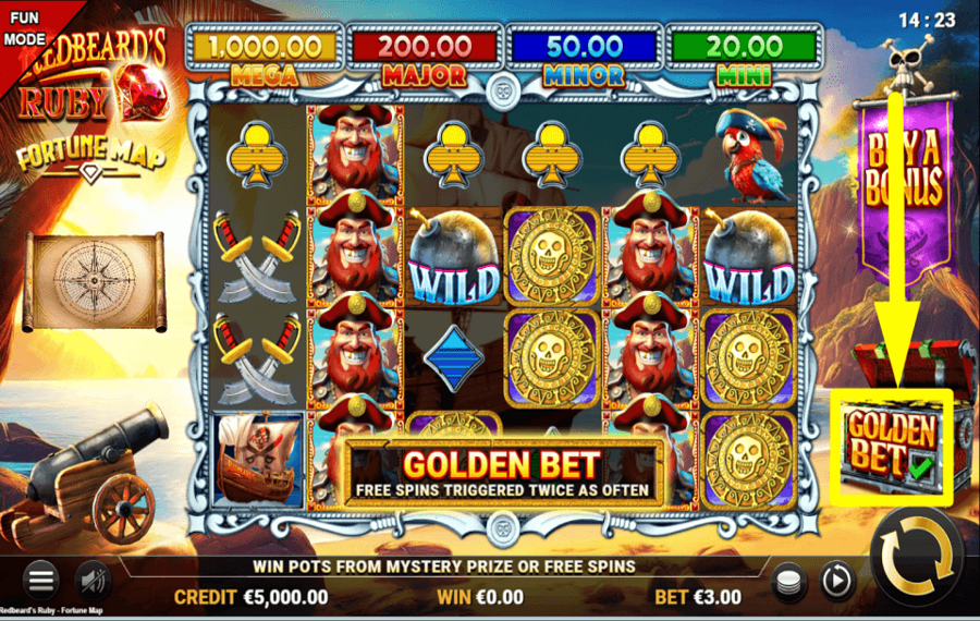 Redbeards Ruby Fortune Map CAST MORE COINS.