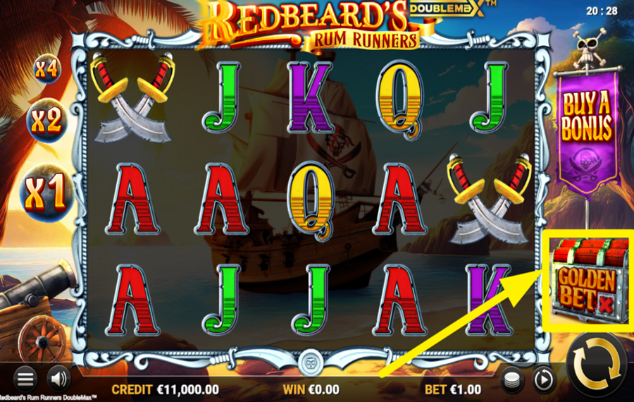 Redbeards Rum Runners DoubleMax ENABLE GOLDEN BET.