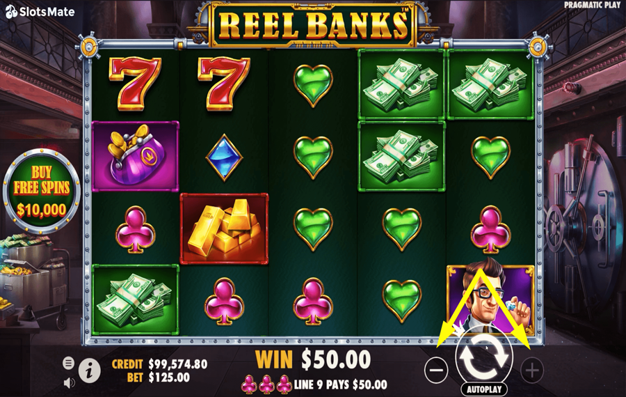 Reel Banks Choose your bet amount