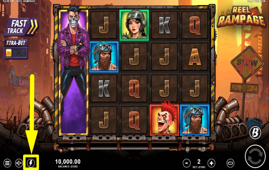 Reel Rampage ACCELERATE THE GAME.