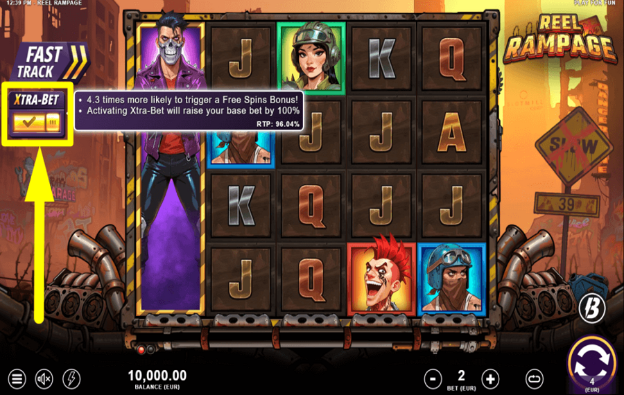 Reel Rampage ASSIGN EXTRA BET.