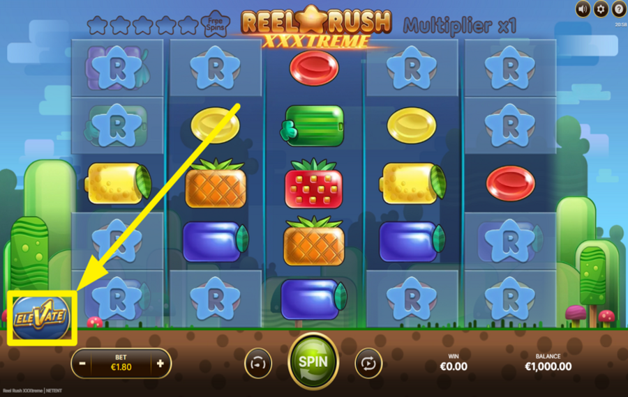 Reel Rush XXXtreme ATTIVA UNA FUNZIONE ELEVATE.