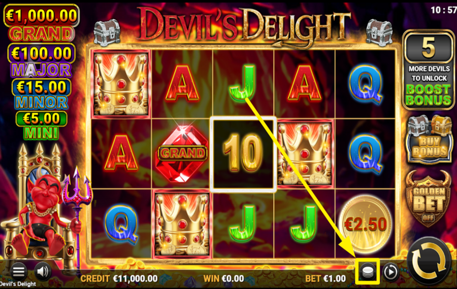 Reflex Gaming Devils Delight ASSIGN A BET VALUE.
