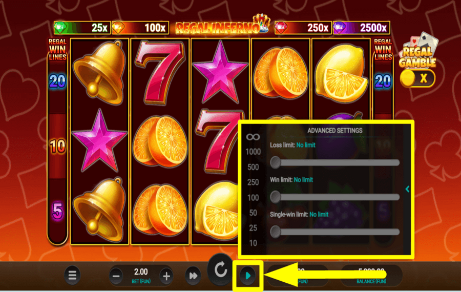 Regal Inferno CONTINUAR AUTOMÁTICAMENTE.