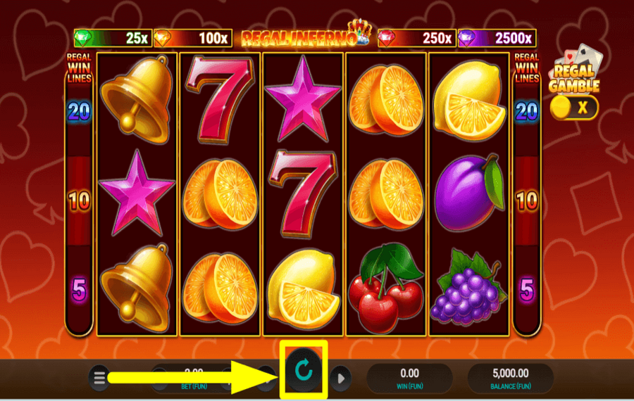 Regal Inferno HAGA CLIC EN GIRAR PARA GANAR.