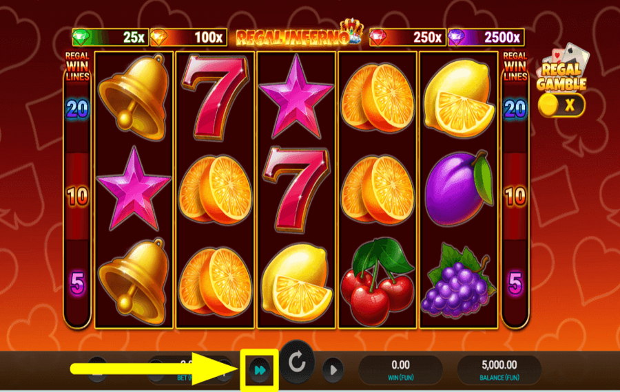 Regal Inferno CAMBIAR VELOCIDAD DE GIRO.