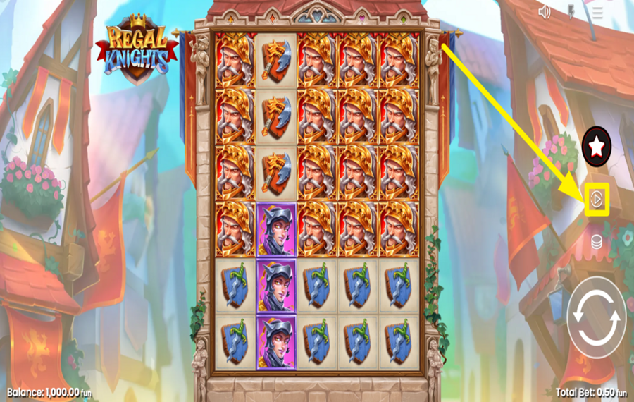 Regal Knights SPIN THE REELS AUTOMATICALLY.