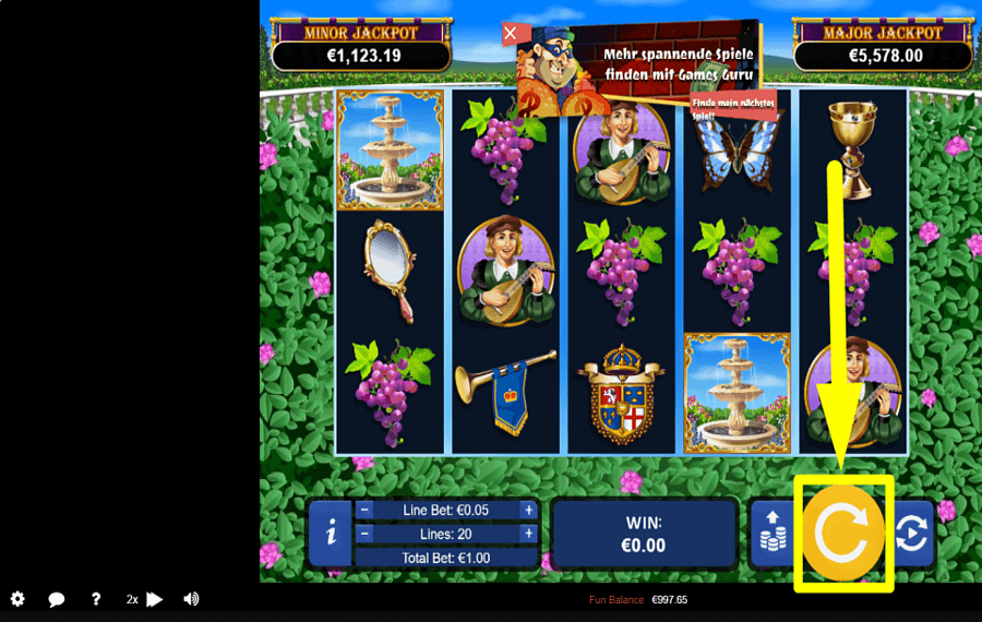 Regal Riches DREHEN SIE DIE ROLLEN.