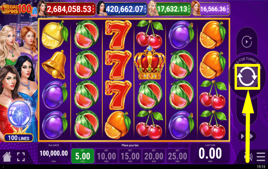 Regal Spins 100 6 DREHEN SIE FÜR BELOHNUNGEN.
