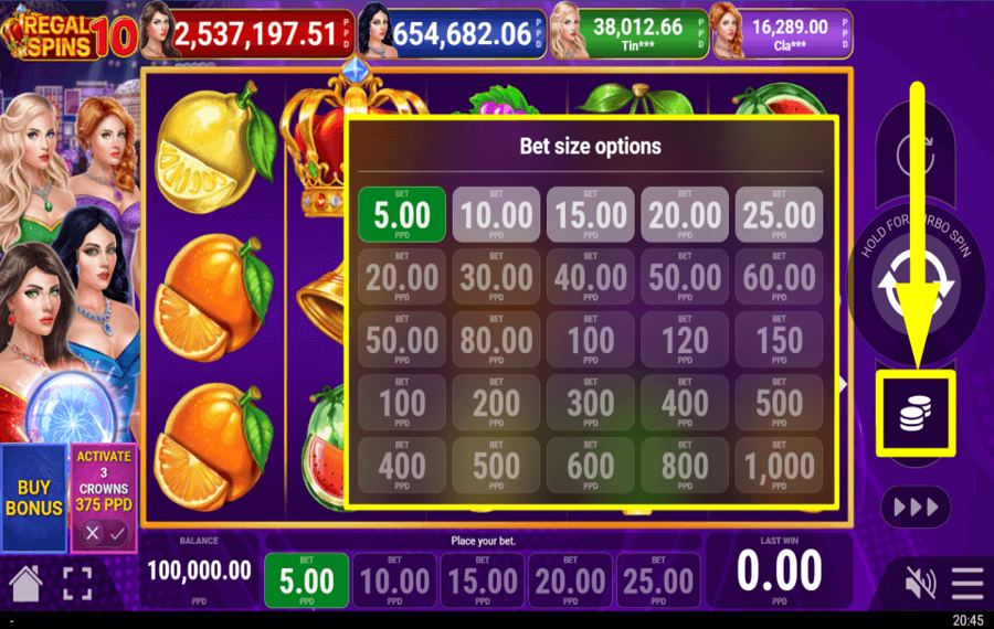 Regal Spins 10 AJUSTEZ LA MISE.