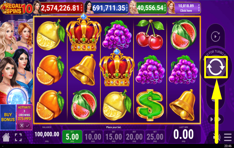 Regal Spins 10 VISEZ LA RÉCOMPENSE.