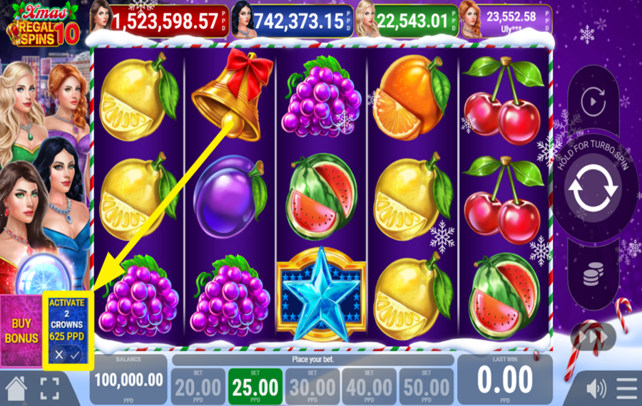 Regal Spins 10 Xmas ERHÖHNE DEINEN EINSATZ.