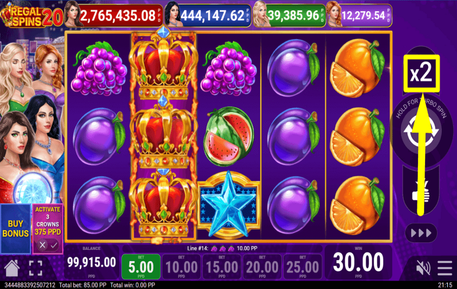 Regal Spins 20 METTEZ EN JEU VOS RÉCOMPENSES.