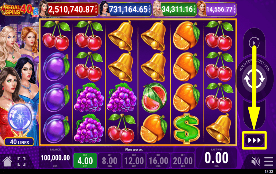 Regal Spins 40 6 ÄNDERN SIE DAS TEMPO.