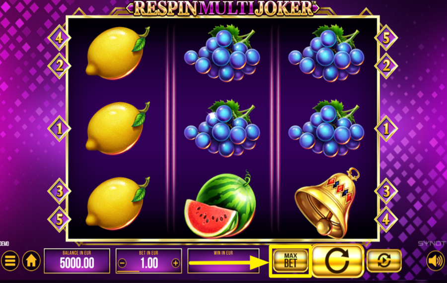 Respin Multi Joker CHOISISSEZ LA LIMITE DE MISE LA PLUS ÉLEVÉE.
