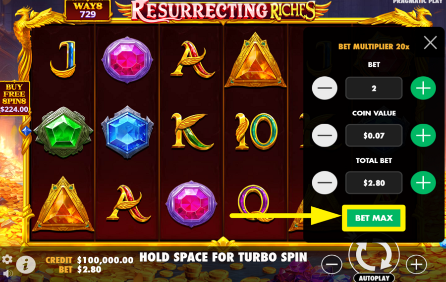 Resurrecting Riches ACTIVATE THE ULTIMATE WAGER LEVEL.