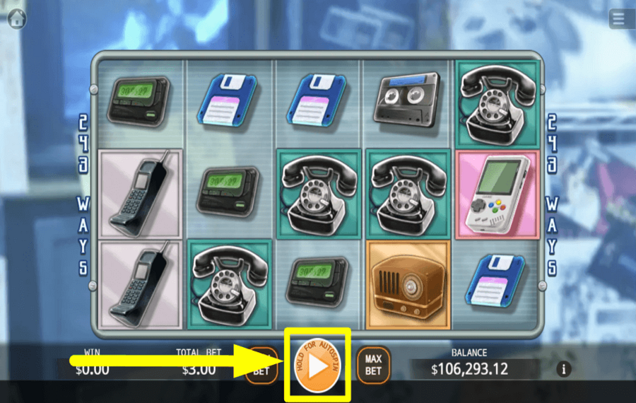 Retro Electronic START THE GAME.