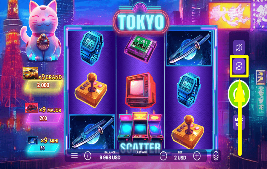 Retro Tokyo START AUTOPLAY.