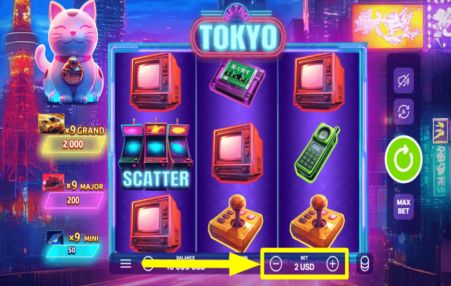 Retro Tokyo SET YOUR STAKE.