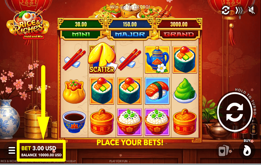 Rice and Riches Hold and Win AJUSTER LE PIÉTON.
