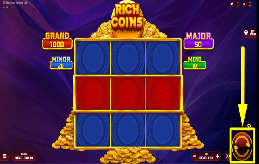 Rich Coins Hold and Spin GO FOR A SPIN.