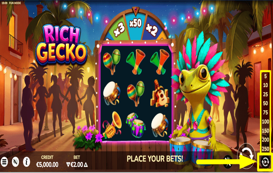 Rich Gecko TOURNER AUTOMATIQUEMENT.